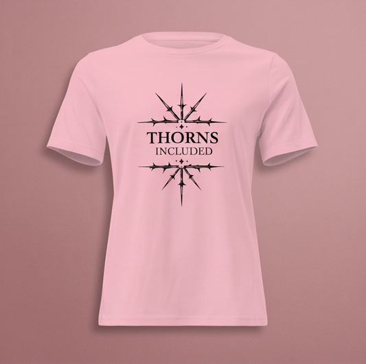 Thorns Included Relaxed shirt - black on pink