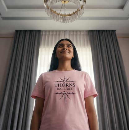 Thorns Included Relaxed shirt - black on pink