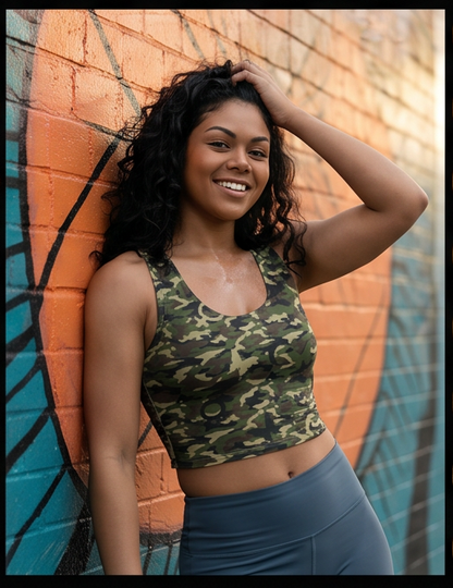Battle Bloom Camo Crop Top
