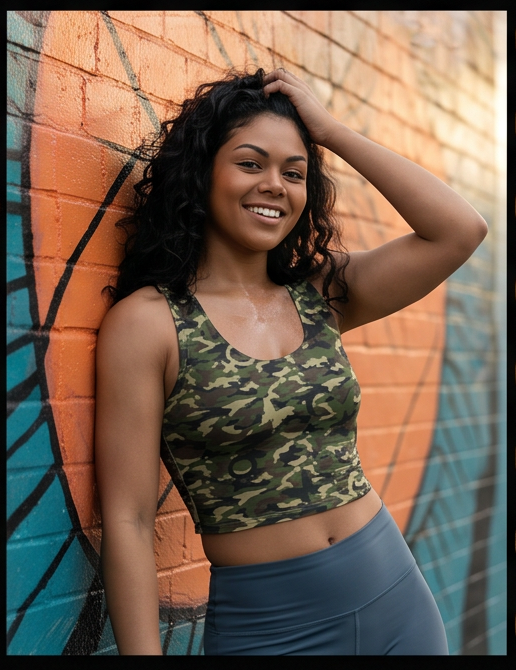 Battle Bloom Camo Crop Top