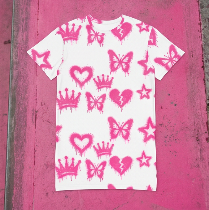 Girl Graffiti T-shirt dress