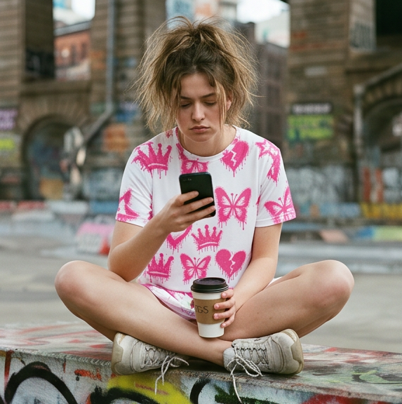 Girl Graffiti T-shirt dress