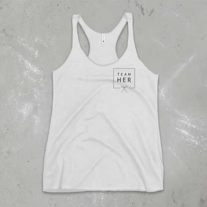 TEAM HER Racerback Tank - white
