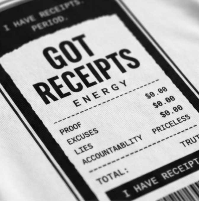 Got Receipts Energy T-shirt Dress