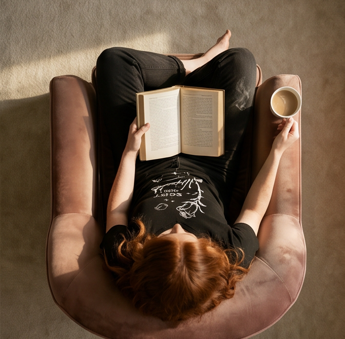 Invulnerable relaxed v-neck shirt - white on black