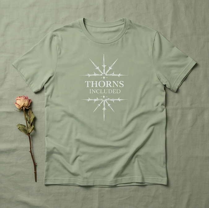 Thorns Included Relaxed Shirt - white on green