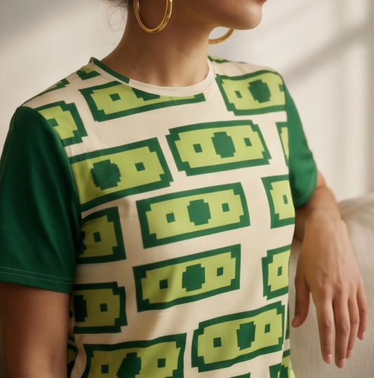 Dolla Bill T-shirt dress - green