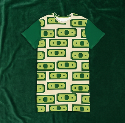 Dolla Bill T-shirt dress - green